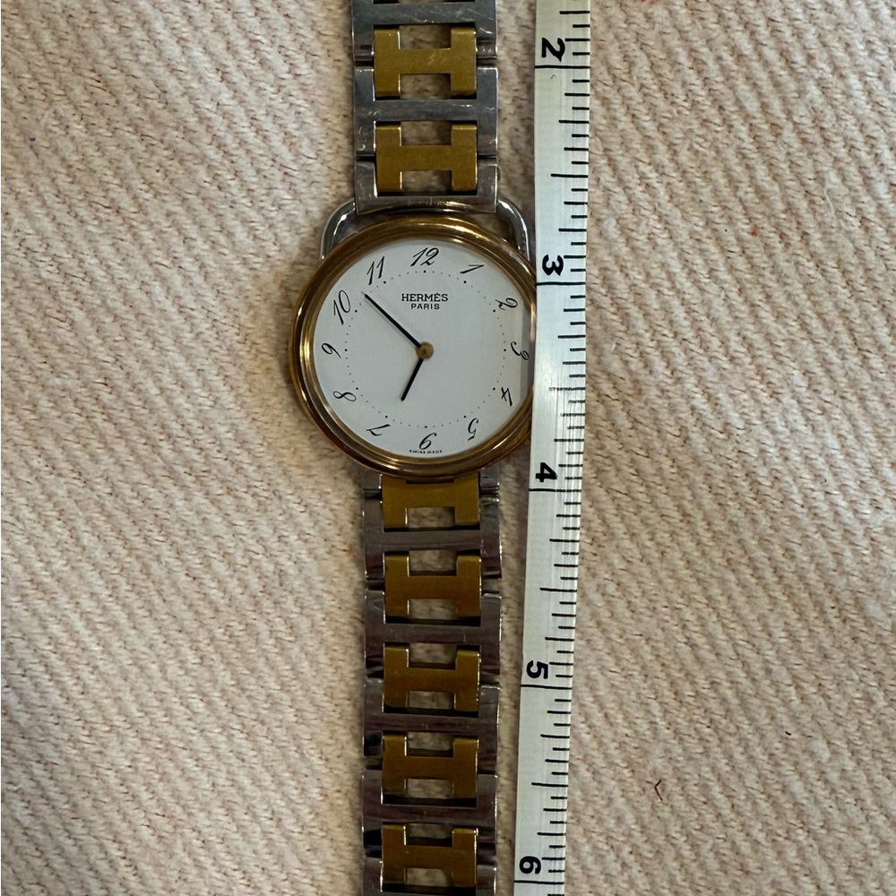 Hermes Silver and Gold Classic Watch - Picture 6 of 8